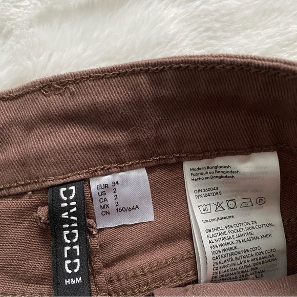 3/30$🤍 H&M | Brown low waist twill shorts - Picture 5 of 7